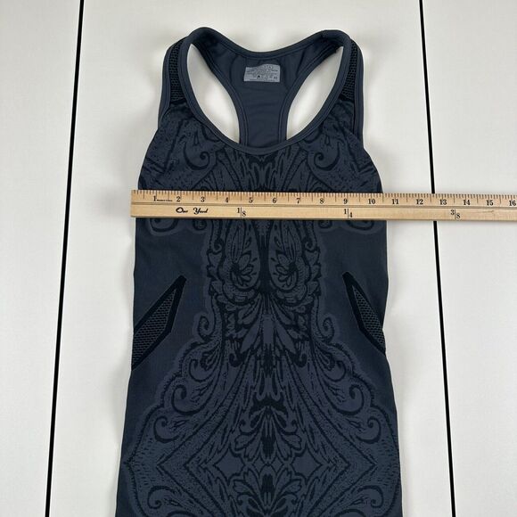Athleta Gray Seamless Paisley Racerback Bra Tank Top Womens Sz XS - Picture 4 of 7